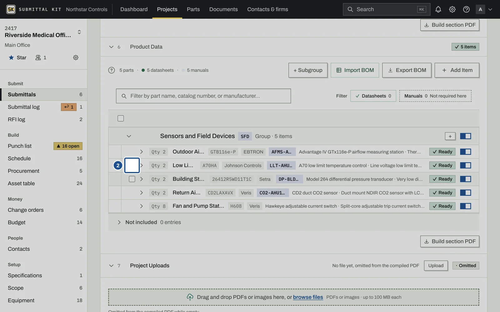 Choose Equipment Scope, step 2: the screen with the control outlined