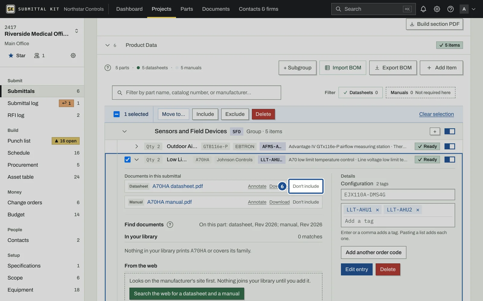 Choose Equipment Scope, step 6: the screen with the control outlined