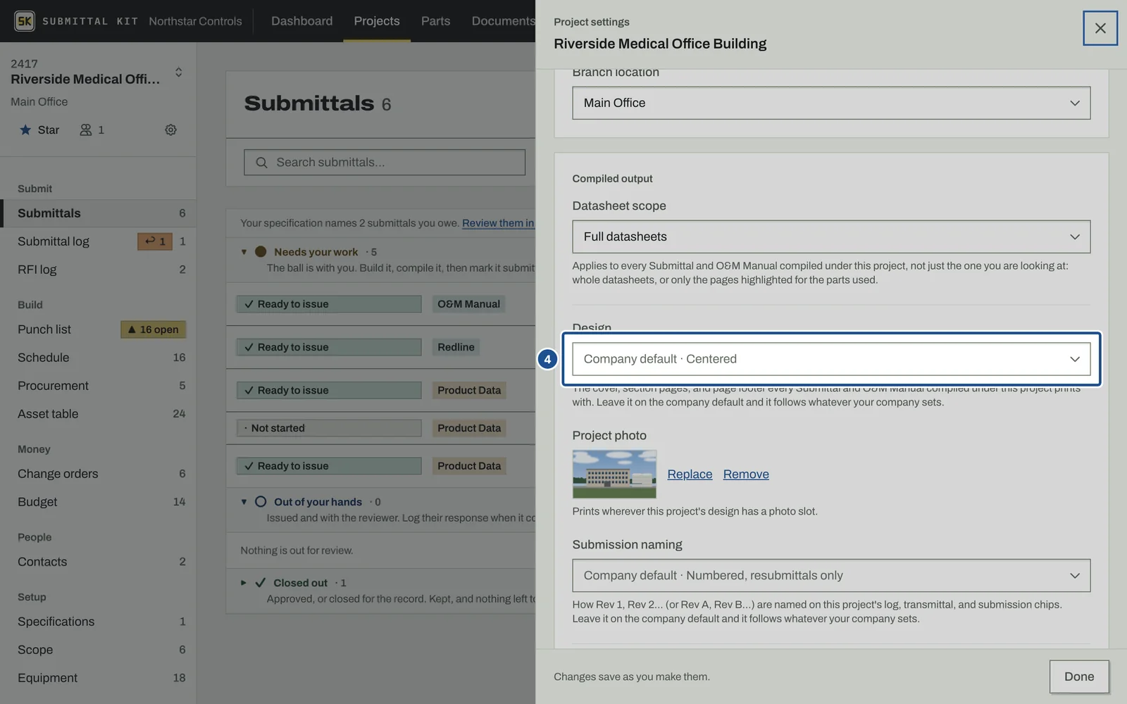 Cover Pages, step 4: the screen with the control outlined