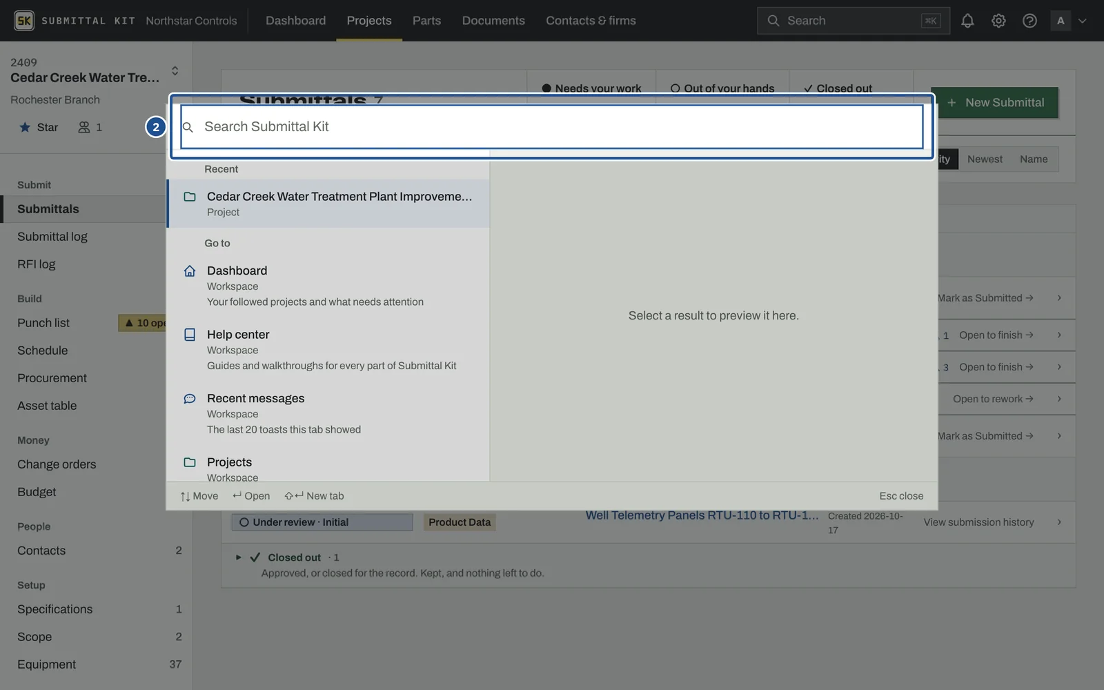 Search Everything, step 2: the screen with the control outlined
