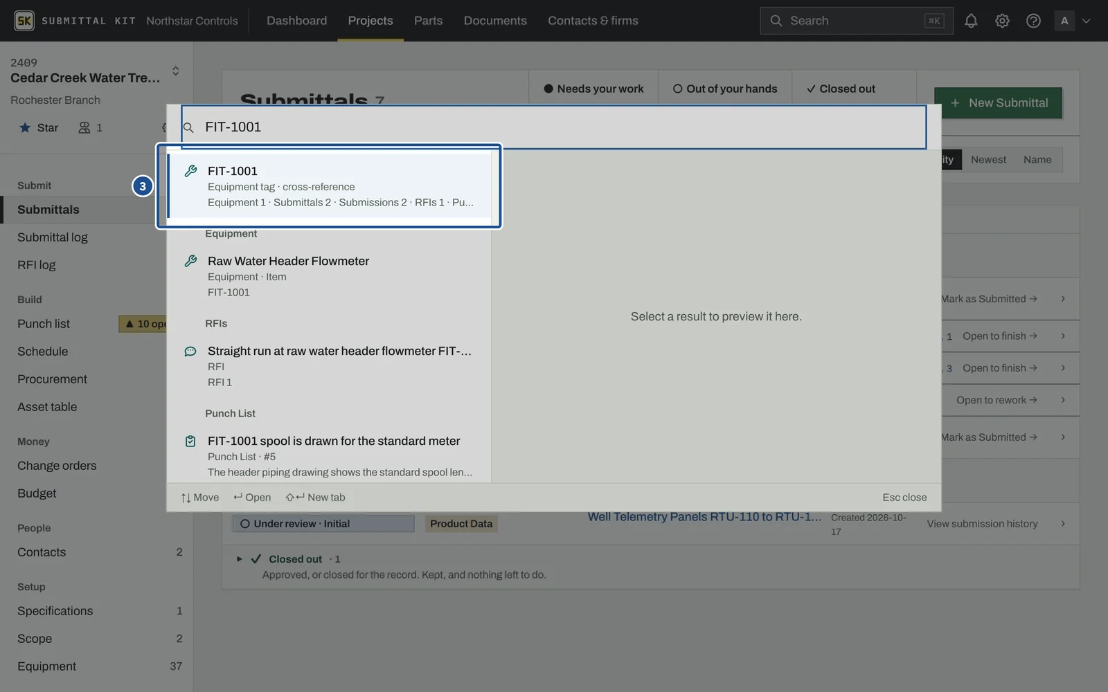 Search Everything, step 3: the screen with the control outlined