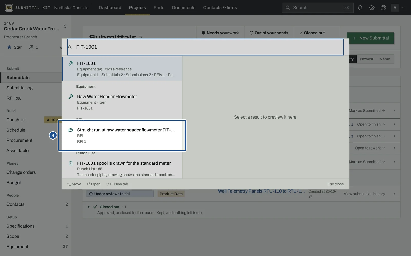 Search Everything, step 4: the screen with the control outlined