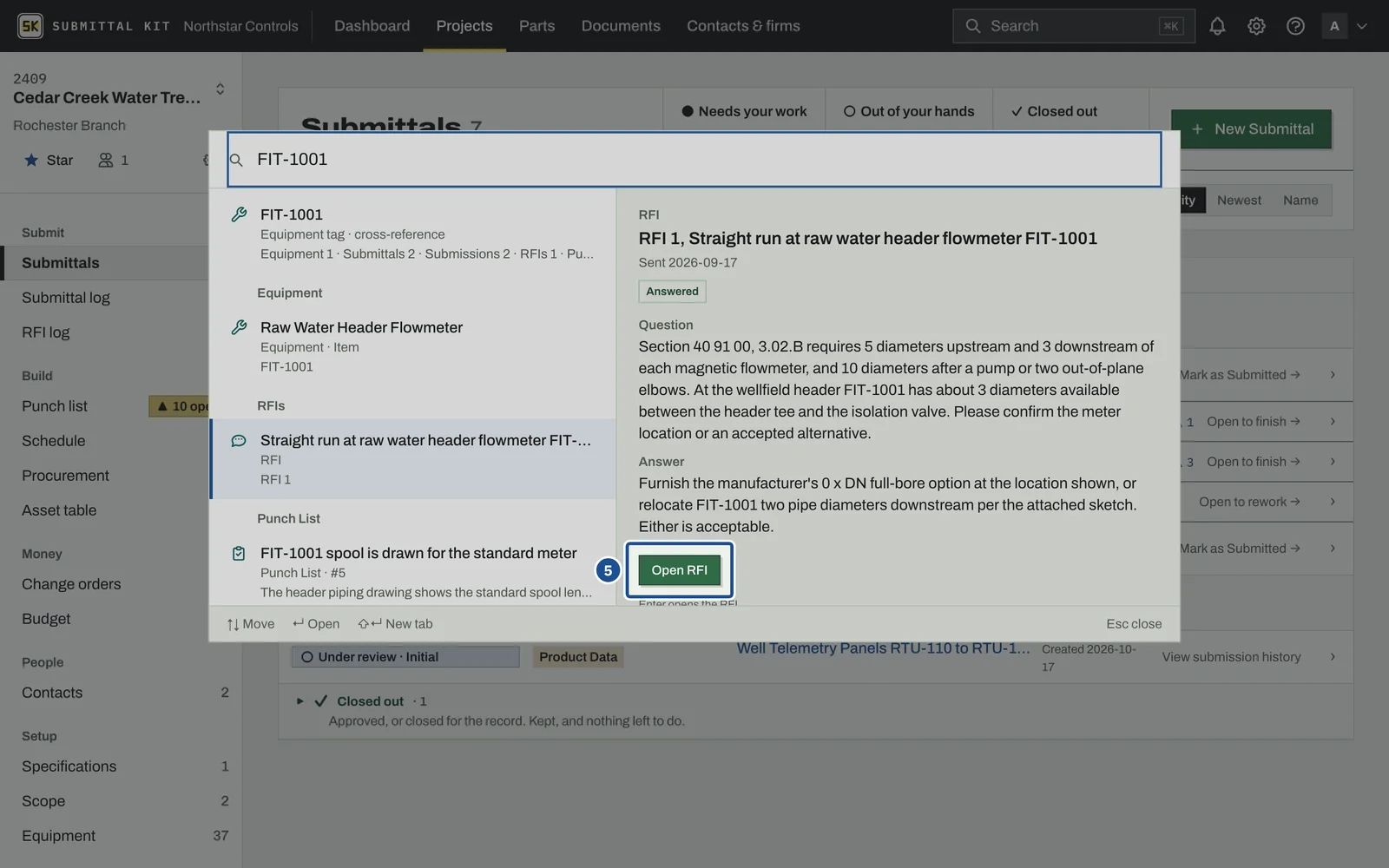 Search Everything, step 5: the screen with the control outlined