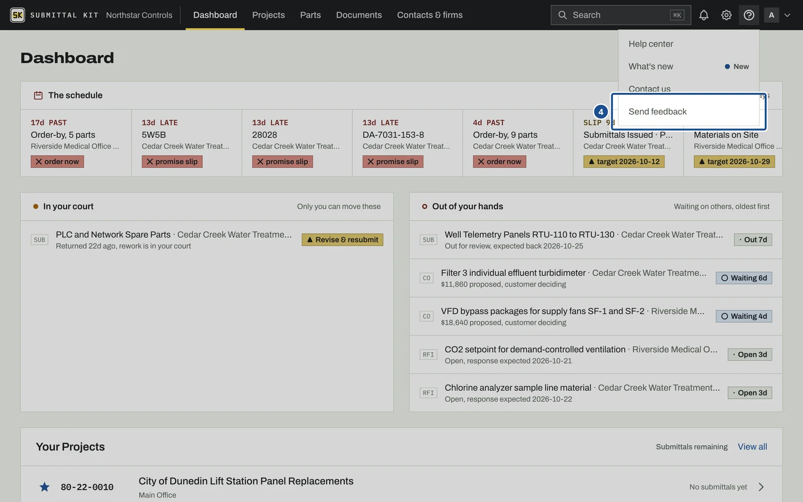 Help and What's New, step 4: the screen with the control outlined