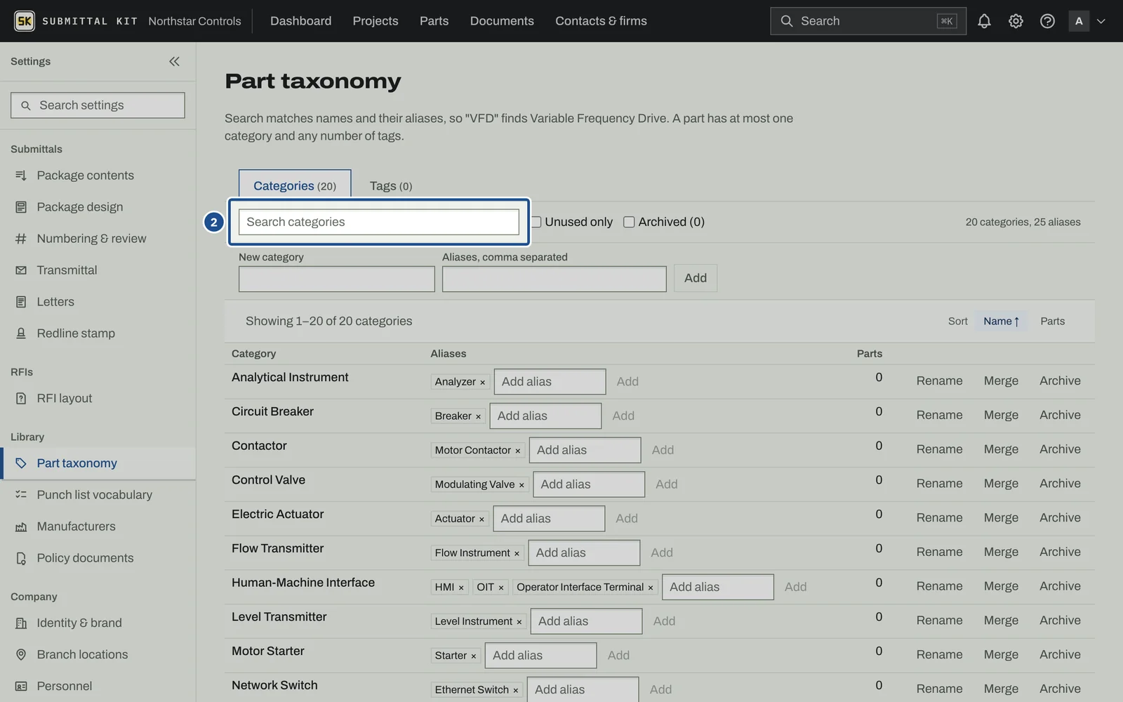 Library Vocabulary, step 2: the screen with the control outlined