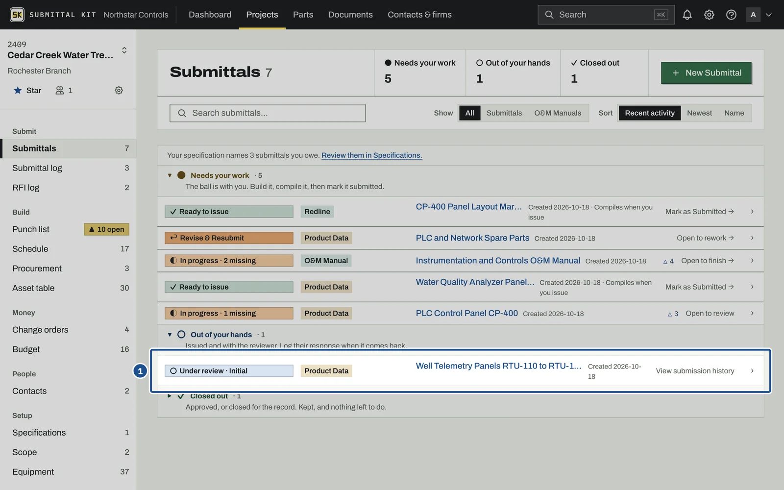Share with an outside reviewer, step 1: the screen with the control outlined